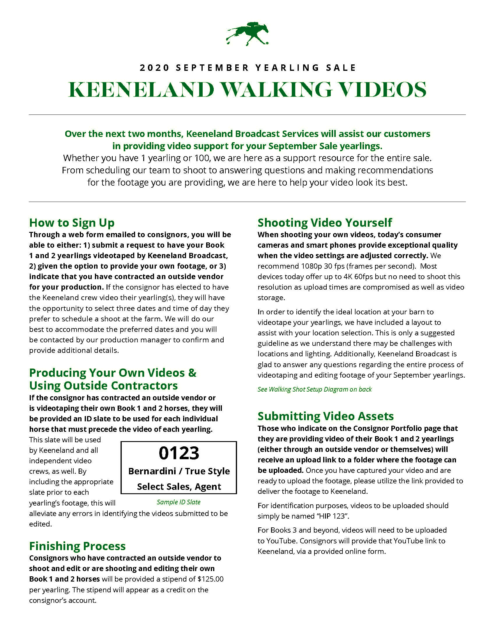 Keeneland September Sale Walking Video
